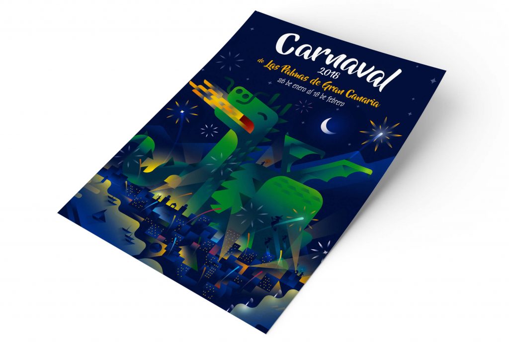 Carnaval 2018 de Las Palmas de Gran Canaria - poster mockup