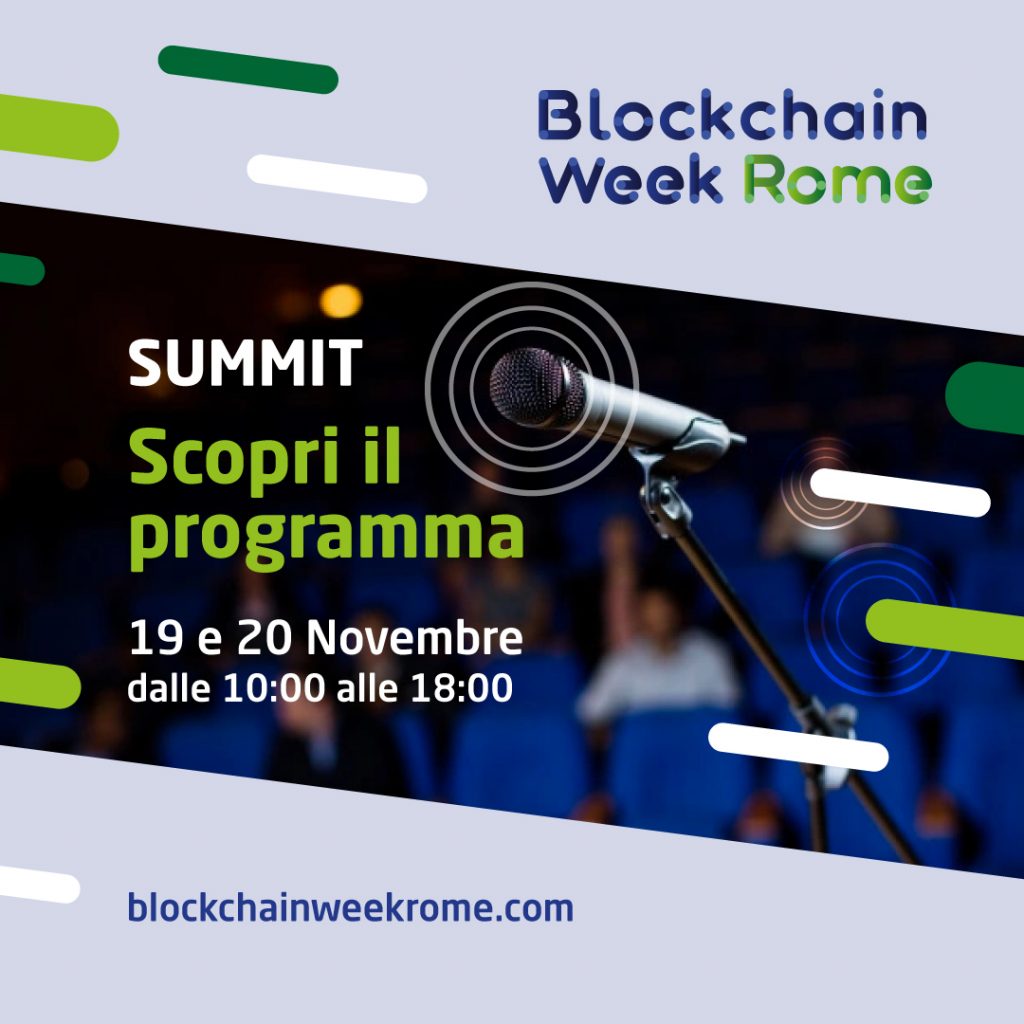Blockchain Week Rome - summit promo in feed format