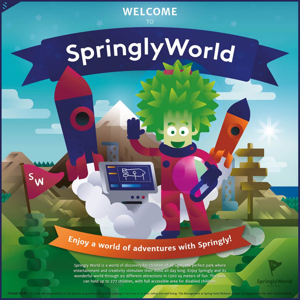 Springly World - entrance banner